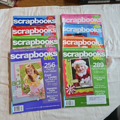 Better Homes And Gardens Scrapbooks Etc. Full Year 2007 Lot Of 8 Magazines-image
