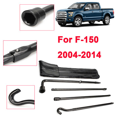 For 2004-2014 Ford F-150 Lug Wrench Spare Tire Tool Set Kit Repair w/ Bag-image
