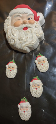 Christmas Ceramic Santa Wind Chime (Vintage)-image