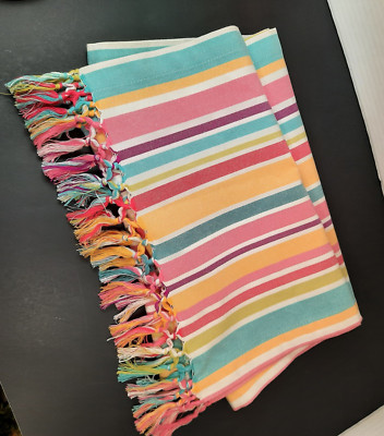 Pier 1 Summer Striped Table Runner-image