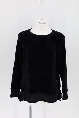 Soft Surroundings Women Size Medium Black Knit Soft Cozy Sweater-image