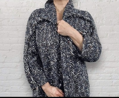 Chico's Sz. Large Grey/brown Thick Cozy Sweater #7774-image