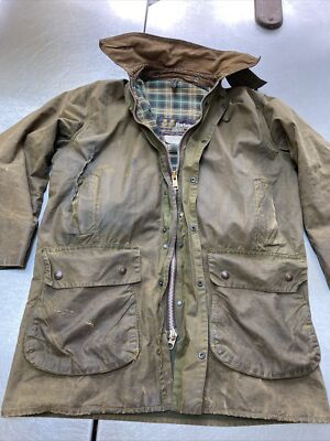 1980s Vintage Barbour C40 Mens L (50in Chest) Waxed Country Jacket-image