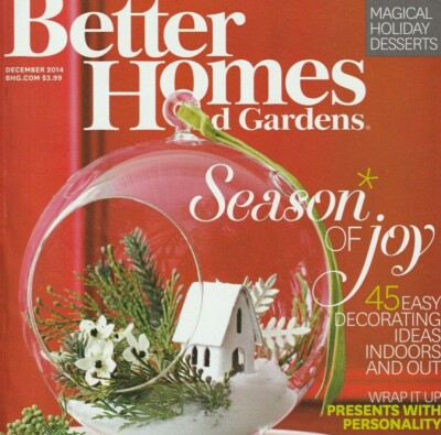 Better Homes and Gardens Magazine December 2014 Christmas Hanukkah Holidays-image