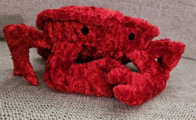 Pier 1 Imports Plush Red Crab Stuffed Toy Ocean Creature Shellfish Sea Animal-image
