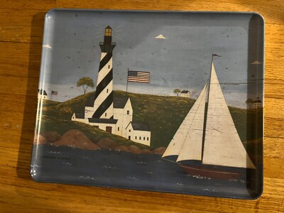 Sweet 9 X 12 Warren Kimble Lighthouse Melamine Tray Design Imports Providence RI-image