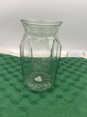 Luv Imports Clear Glass Flower Vase With Design Glass 7
