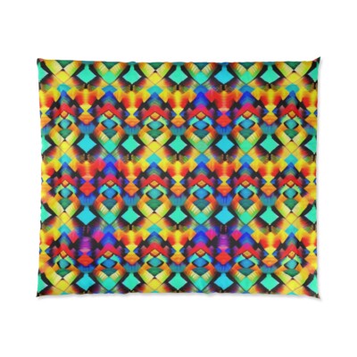 King Size Southwestern Aztec Comforter Home Decor Navajo Cabin Native American-image