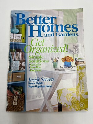 Better Homes & Gardens Magazine January 2008 Issue - Get Organized!-image