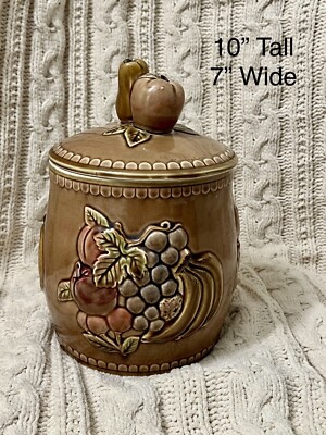 Extra Large Cookie Jar - Kitschy Fruit Design - Topline Imports Japan - RARE-image