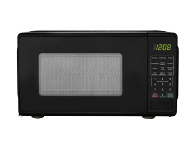 Mainstays 0.7 Cu ft Countertop Microwave Oven, 700 Watts, Black-image