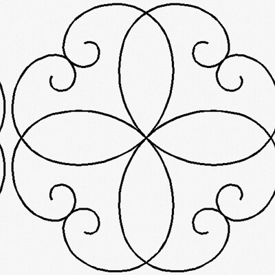 WhimsyScroll White Quilt - 5