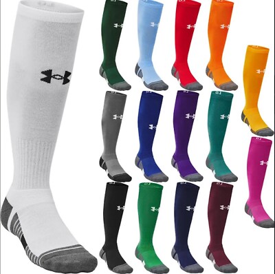 Under Armour UA Team Cushioned Athletic & Baseball Over The Calf  Socks 1386253-image