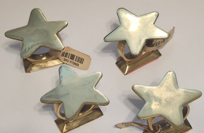 NEW Holiday Decor _ PIER ONE Napkin Rings_Set of 4_STAR Design _NWT-image