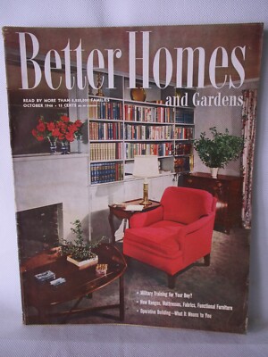 October 1946 Better Homes & Gardens Magazine Stokley's Peas, Buick, Simmons-image