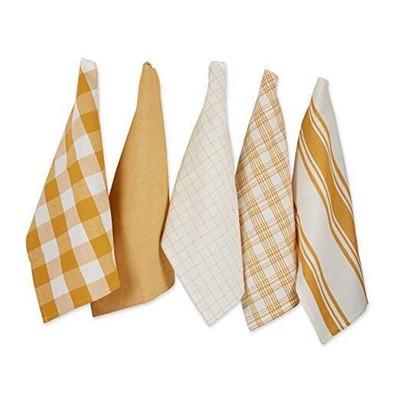  Everyday Basic Kitchen Collection Large Woven Cotton Dishtowel/Tea Honey Gold-image
