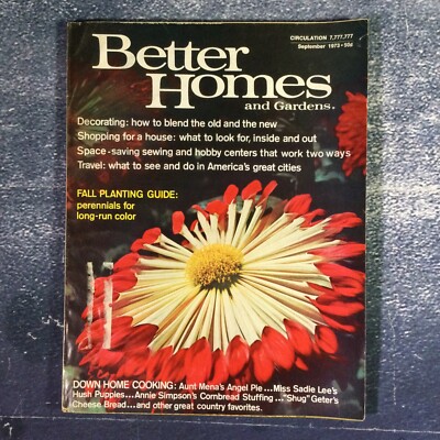 VTG Better Homes & Gardens Magazine September 1973 Perennials Down Home Cooking-image