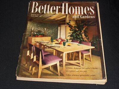 1950 APRIL BETTER HOMES & GARDENS MAGAZINE - NICE ILLUSTRATED COVER - O 13821-image