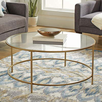 Better Homes & Gardens Nola Coffee Table, Gold Finish-image