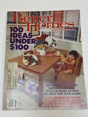 Better Homes and Gardens Magazine July 1980 Summer Meals Crafts Storage Building-image