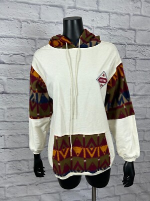 Trends Pullover Hooded Sweatshirt Argyle/Diamond Pattern Long Sleeve Men's Small-image