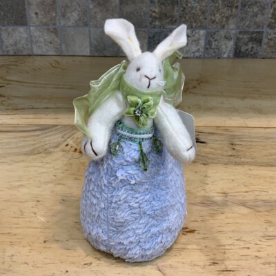 RAZ Imports Easter Bunny Figurine Carol King Paula Buttel Spring Decor Beaded-image