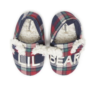 Dearfoams Cozy Comfort Kid's Lil Bear Closed Back Slippers Size 7/8-image