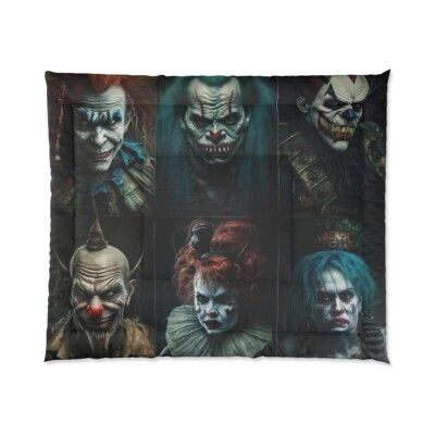 King Size Comforter Haunted House Clown Scary Horror Halloween Insane Metal Band-image