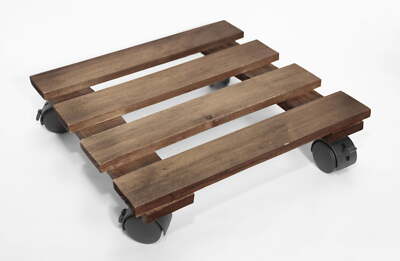 Better Homes & Gardens 12 inch Square Wood Plant Caddy-image