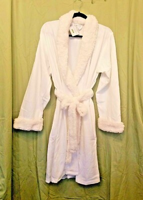 Marleigh Lightweight Cozy Robe size Small White Pottery Barn-image