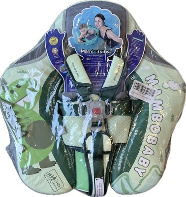 Mambobaby Chest Baby Float with Sun Canopy Green Non-Inflatable, Never Flip Over-image