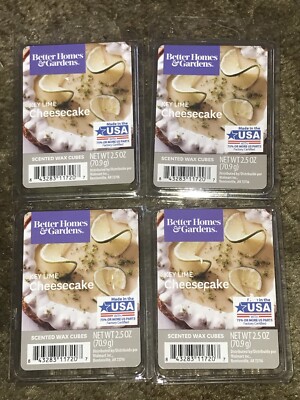 Lot of 4 Better Homes & Gardens KEY LIME CHEESECAKE Wax Cubes Melts 0502A-image