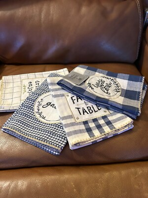 DII Design Imports Kitchen Towel Set Home Sweet Farm 4 pcs New-image