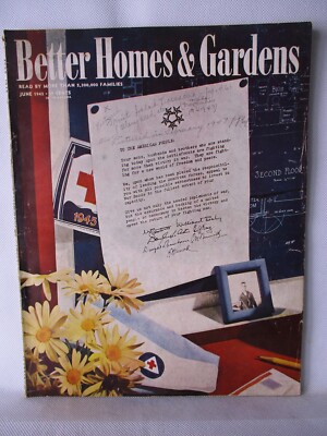 June 1945 WW2 Better Homes & Gardens Magazine Coca Cola, Spred, Ipana, Dutch Boy-image