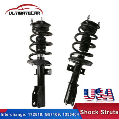 Set 2 Complete Front Struts Shocks For Buick Enclave Chevy Traverse GMC Acadia-image