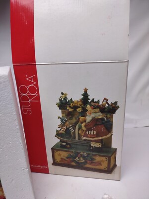 Studio Nova Holiday Whimsical Wind-Up Animated Music Box Pre-owned-image