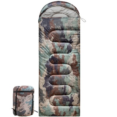 Adult 0 degree Cold Weather Winter Sleeping Bag w. Comp Sack - Waterproof 4S-image