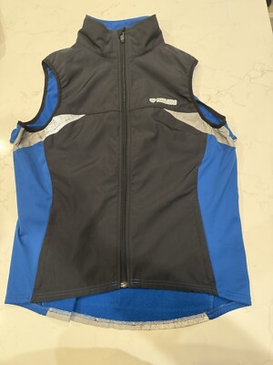 Vintage Pearl Izumi Fleece Vest Men’s Large Blue Black-image