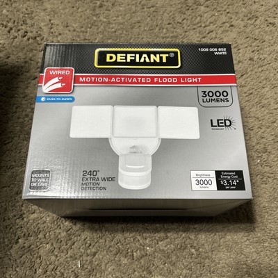 NEW Defiant 3000 Lumens Motion Activated Integrated LED Hardwired Flood Light-image