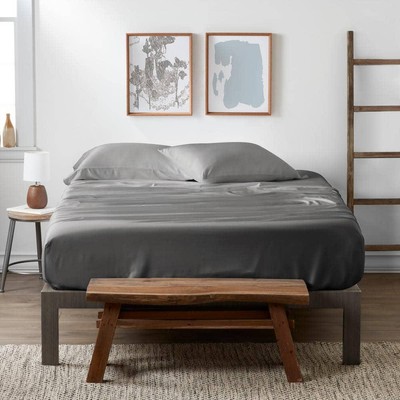 Becky Cameron Home Collection 4-Piece Gray Solid 300 Thread Count Twin Sheet Set-image