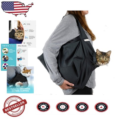 Cozy Comfort Large Cat Carrier with Padded Strap for Safe Travel & Grooming-image