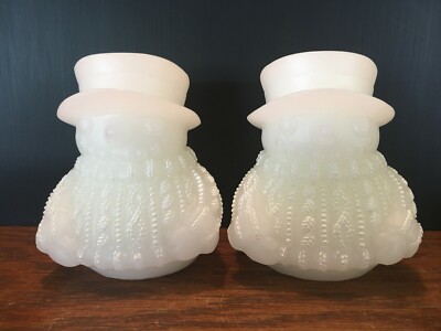 2 Piece Better Homes White Snowman Candles Christmas Holiday Home Decor 4