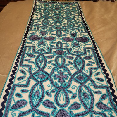 Pier 1 Imports Table Runner Beaded Embroidered 15