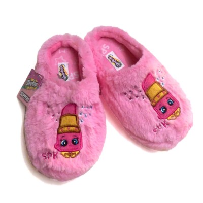 Shopkins Lippy Lips Girls Slipper Cozy Comfort Warm Clog House Shoe Size 11-12-image