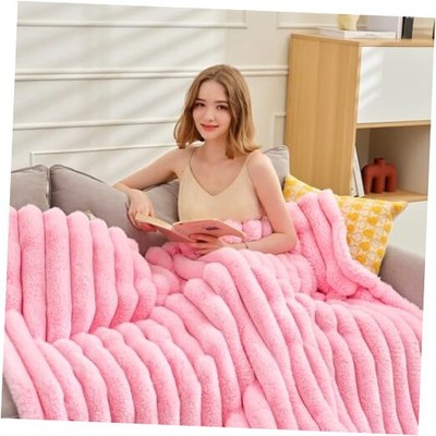Cozy Soft Faux Fur Throw Blanket - 800GSM, Super Heavy 50