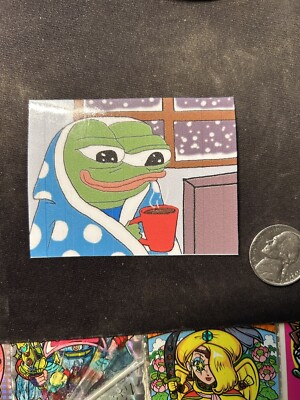 Cozy Pepe Sticker-image