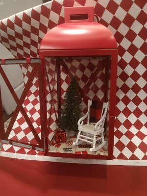 Christmas Lantern With Rocking Chair Scene-image