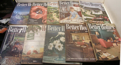 10 VINTAGE 1946 BETTER HOMES & GARDENS 1947 ARCHITECTURE DECORATING RECIPES ADS-image