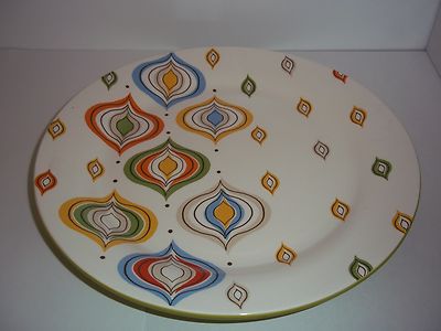 PIER 1 Ironstone Dishes COSMO Colorful Design 8 1/4