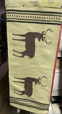 REGAL COMFORT “Tan DEER” TABLE RUNNER 15”x36”-image